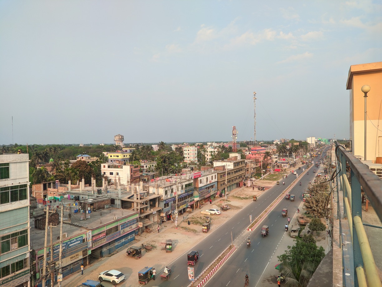 The arterial road through Natore is the town’s economic lifeline.