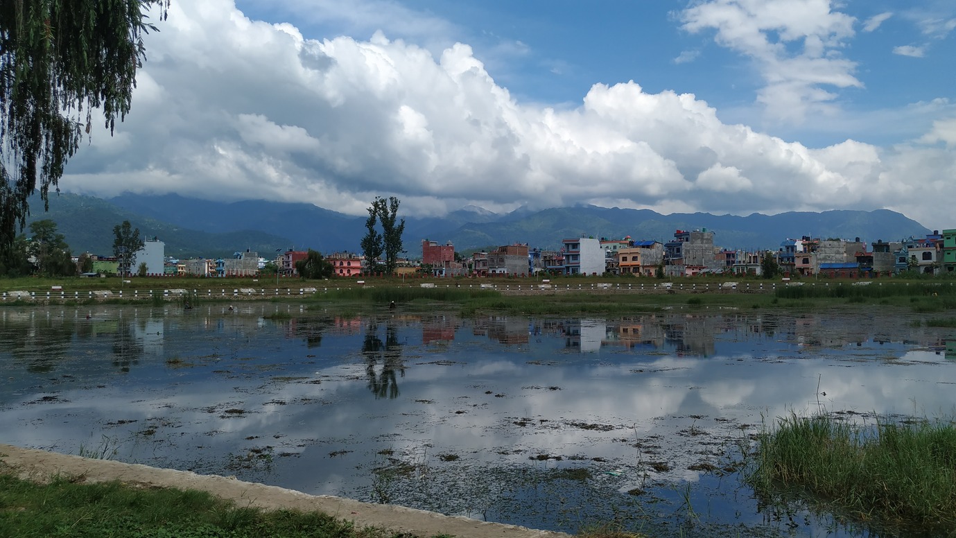 High-rise structures looming over poorly maintained waterbodies.