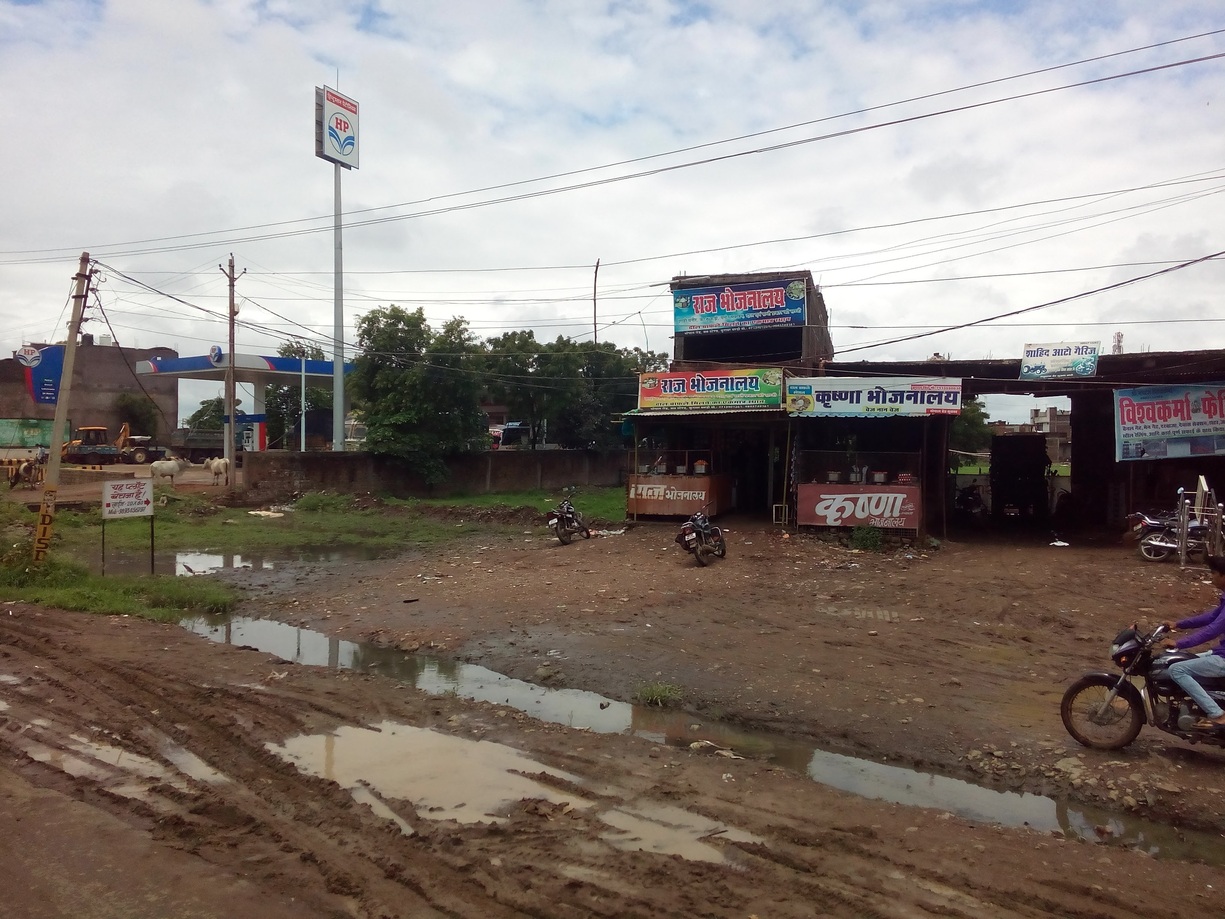 The lack of road maintenance exacerbates the waterlogging challenge in Kurawar.