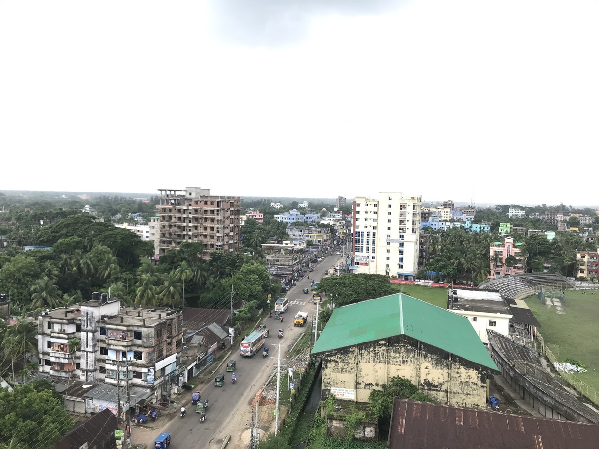 Balance of high-density living with greenery and recreation in Noakhali.