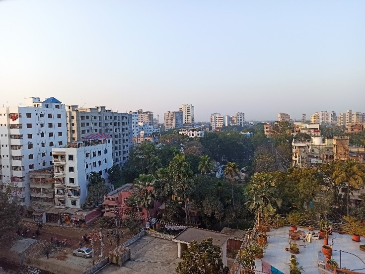 Faridpur's dense and diverse housing typology.